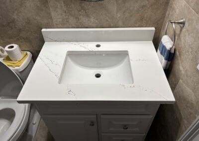 bathroom quartz countertop