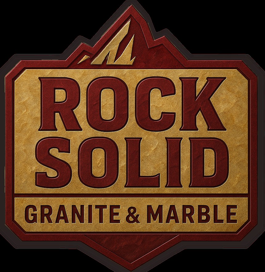 Rock-Solid-Granite-Marble-Inc-Logo-for-header-with-shaddow logo for Rock Solid Granite & Marble Inc and Countertops by Nathan